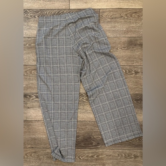 Max Studio Large dress pants  long stretch waist plaid pattern pull on - Picture 3 of 3